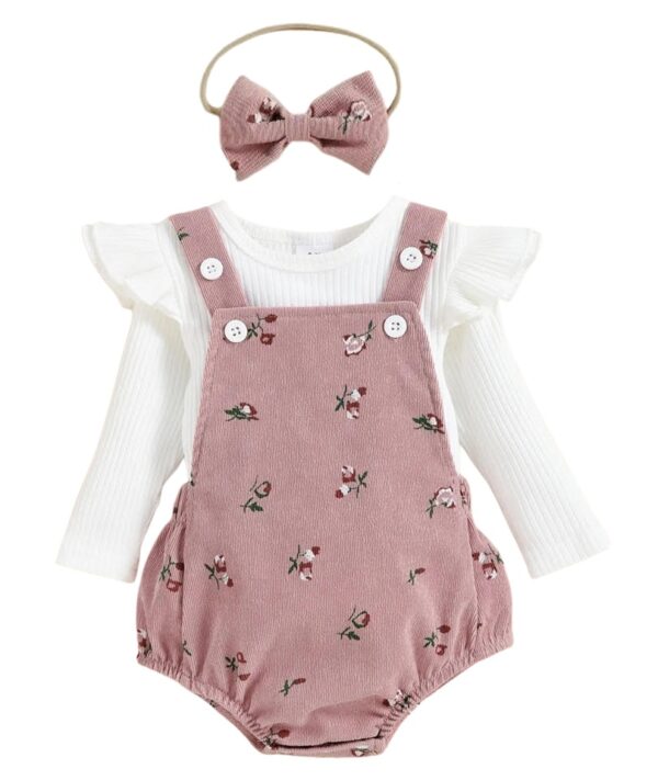 Conjunto de 3 Piezas para Niña 95% Algodón