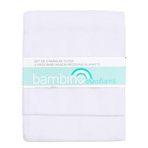 Set 3 Pañales Tutos 100% Algodón Liso Blanco