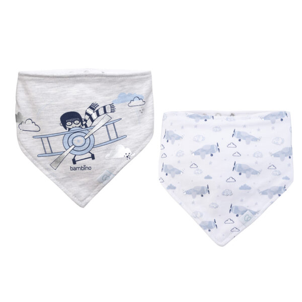 Set 2 Baberos Bandana Algodón Niño - Imagen 3