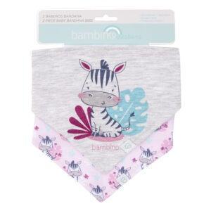 Set 2 Baberos Bandana Algodón Niña
