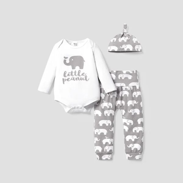 Conjunto de 3 piezas manga larga con estampado